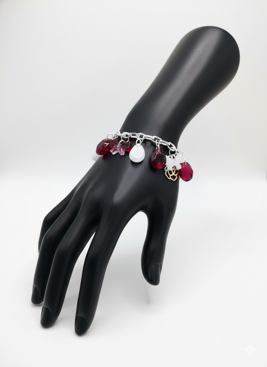 Bracelet - Designer series - Red and White