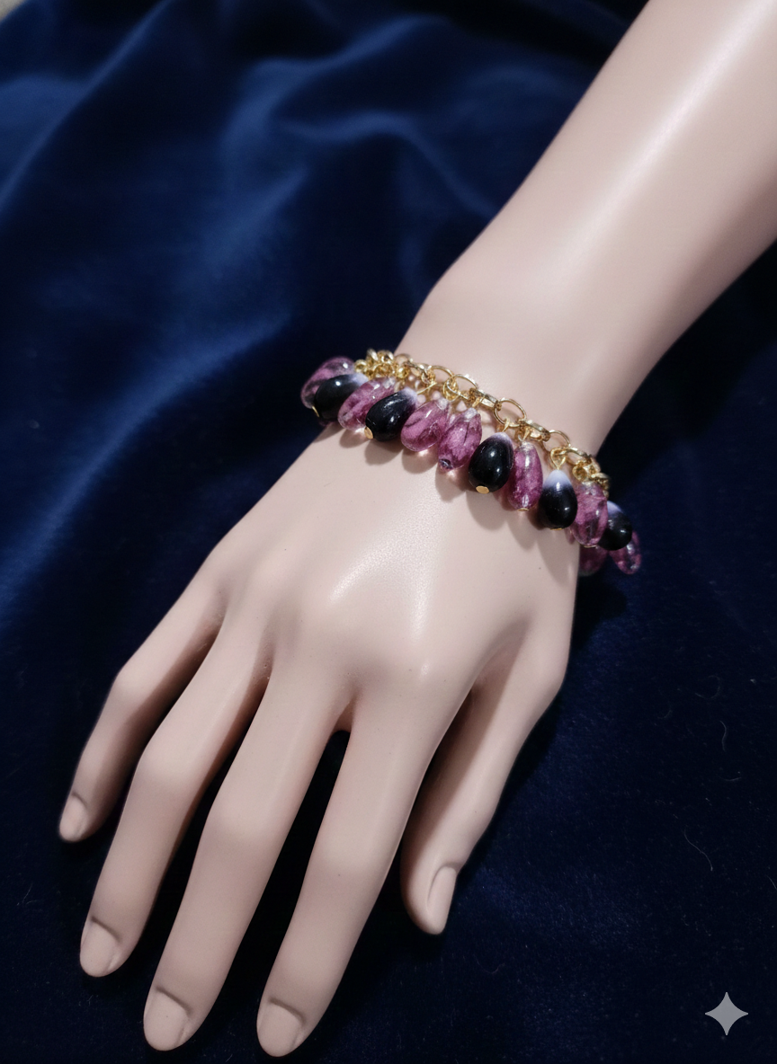Bracelet Designer series - Purple bulbs