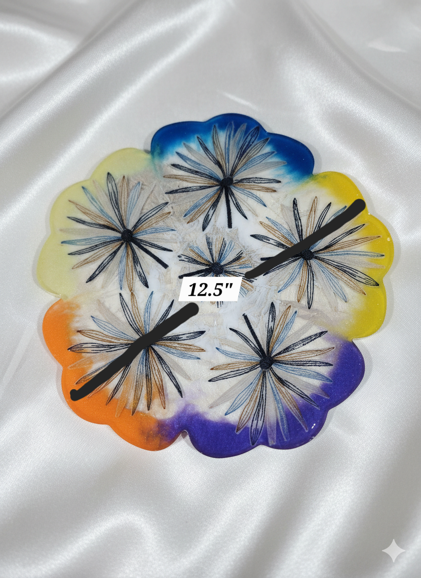 Corolla Tray-N-Coaster Set - Flower