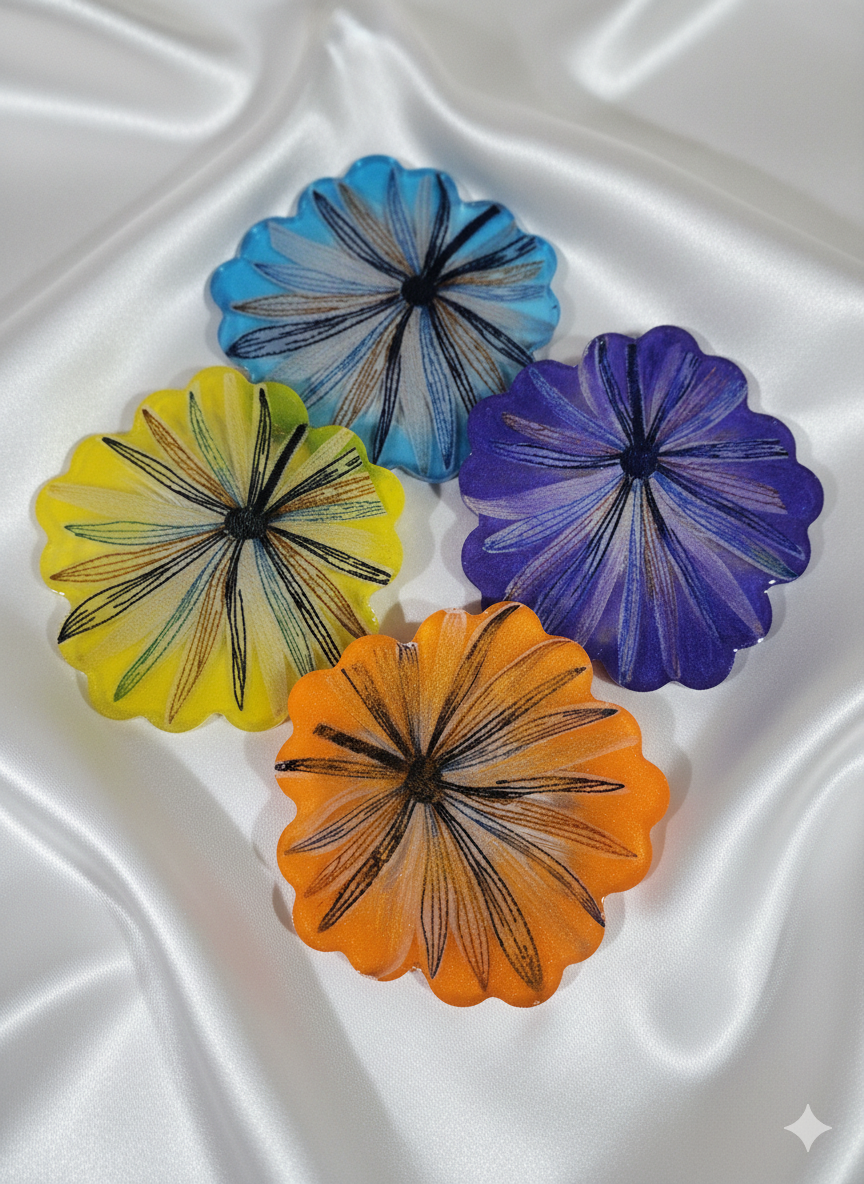 Corolla Tray-N-Coaster Set - Flower