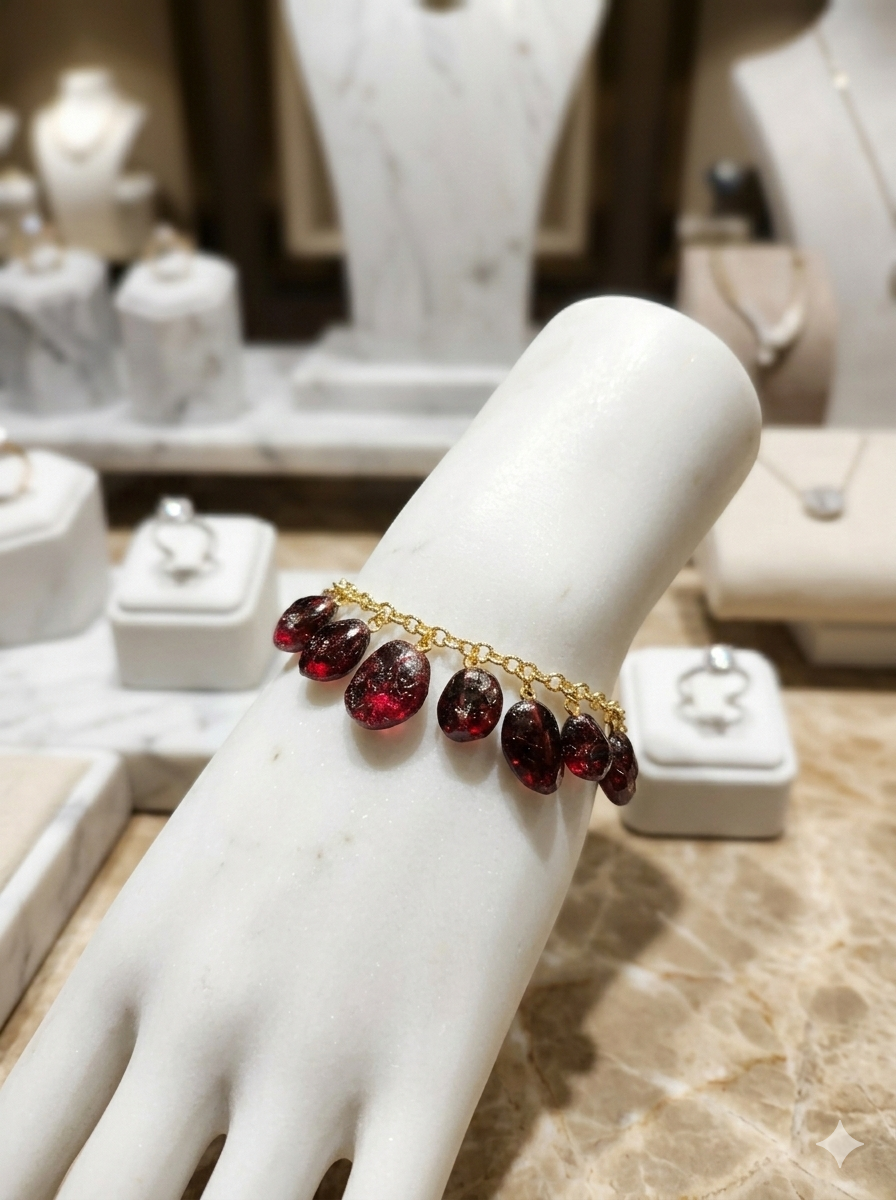 Bracelet  Designer series - Red Stone