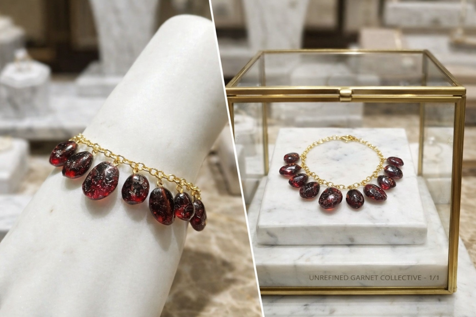 Bracelet  Designer series - Red Stone