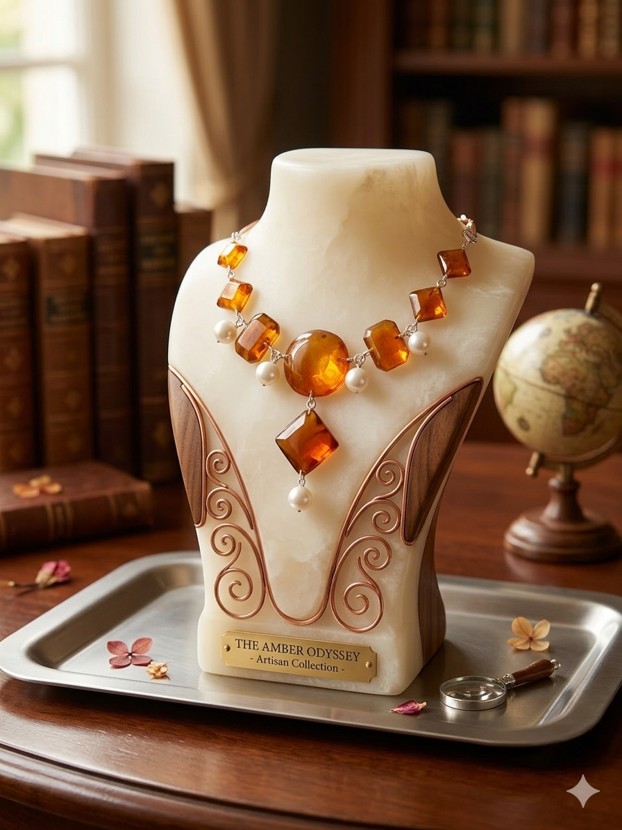 Fashion Accessory - Honey Pearl Necklace set