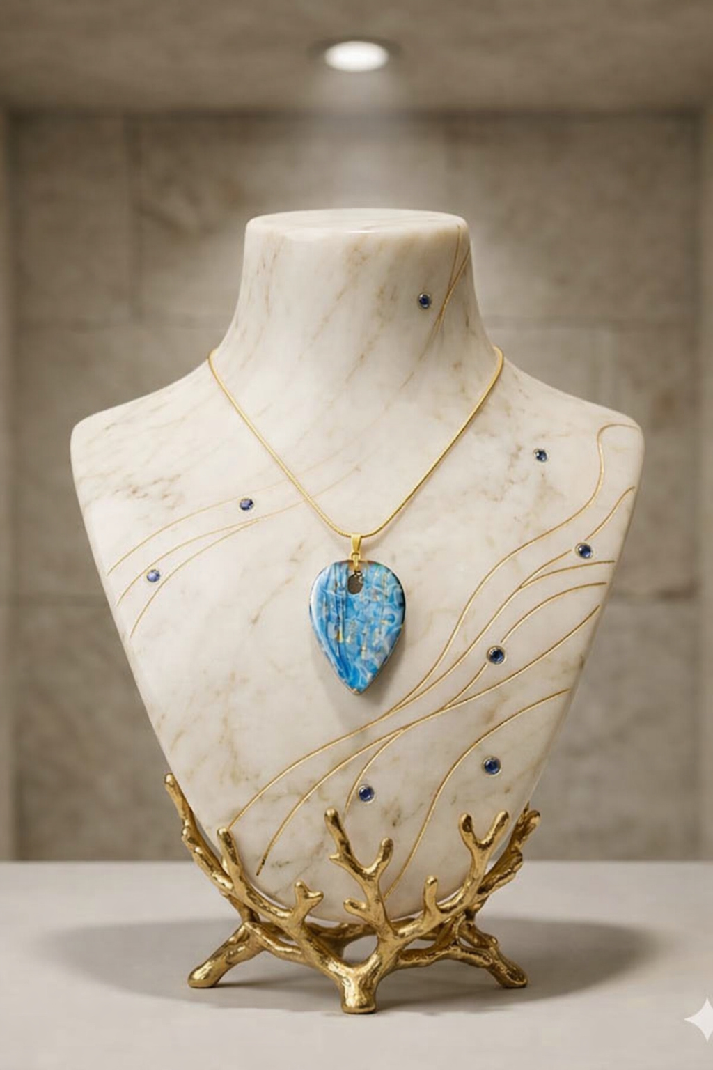 Pendant Trendy series - Blue Valley Leaf