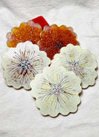 Coaster - Dual Tone Flower coasters = Set of 4