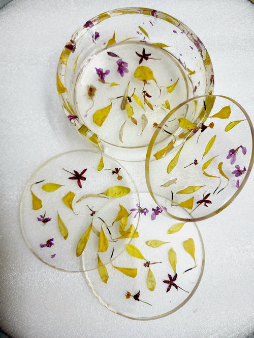 Coaster - Petals - Set of 4 with Stand