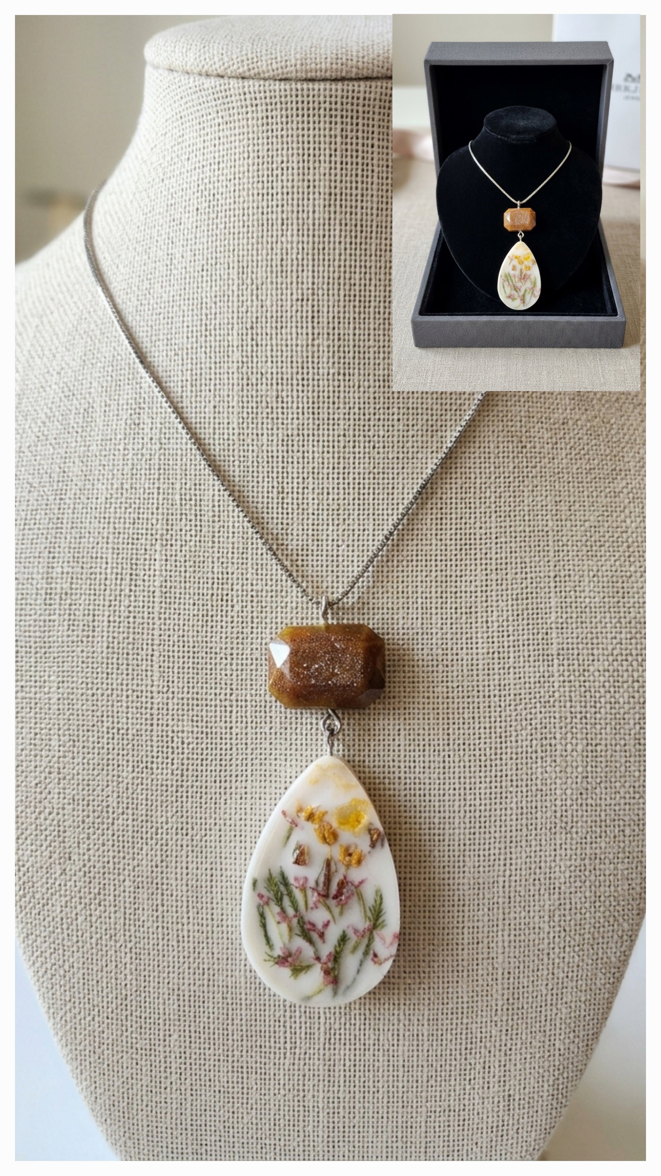 Pendant Floral series - Marble