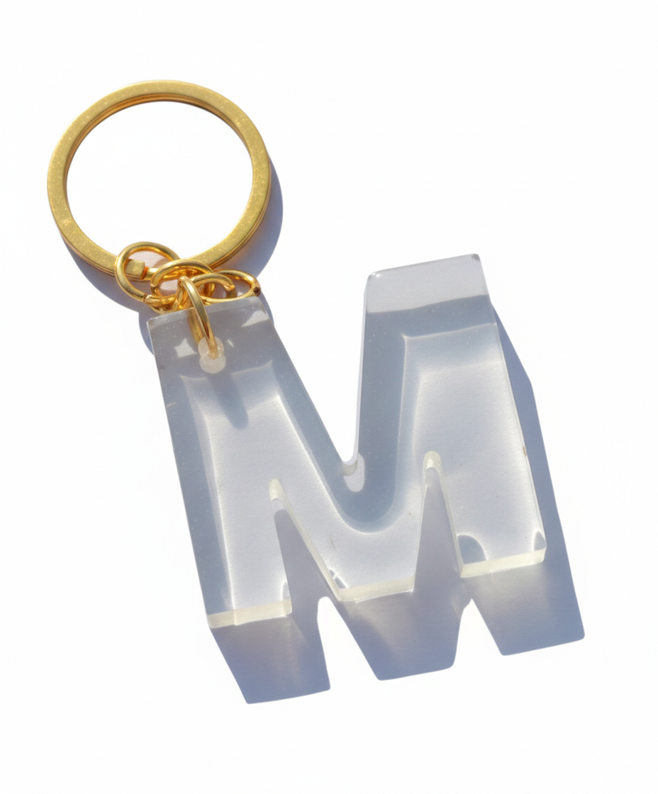 Alpha Key Chains & Hand Bag Accessories - Aqua Clear