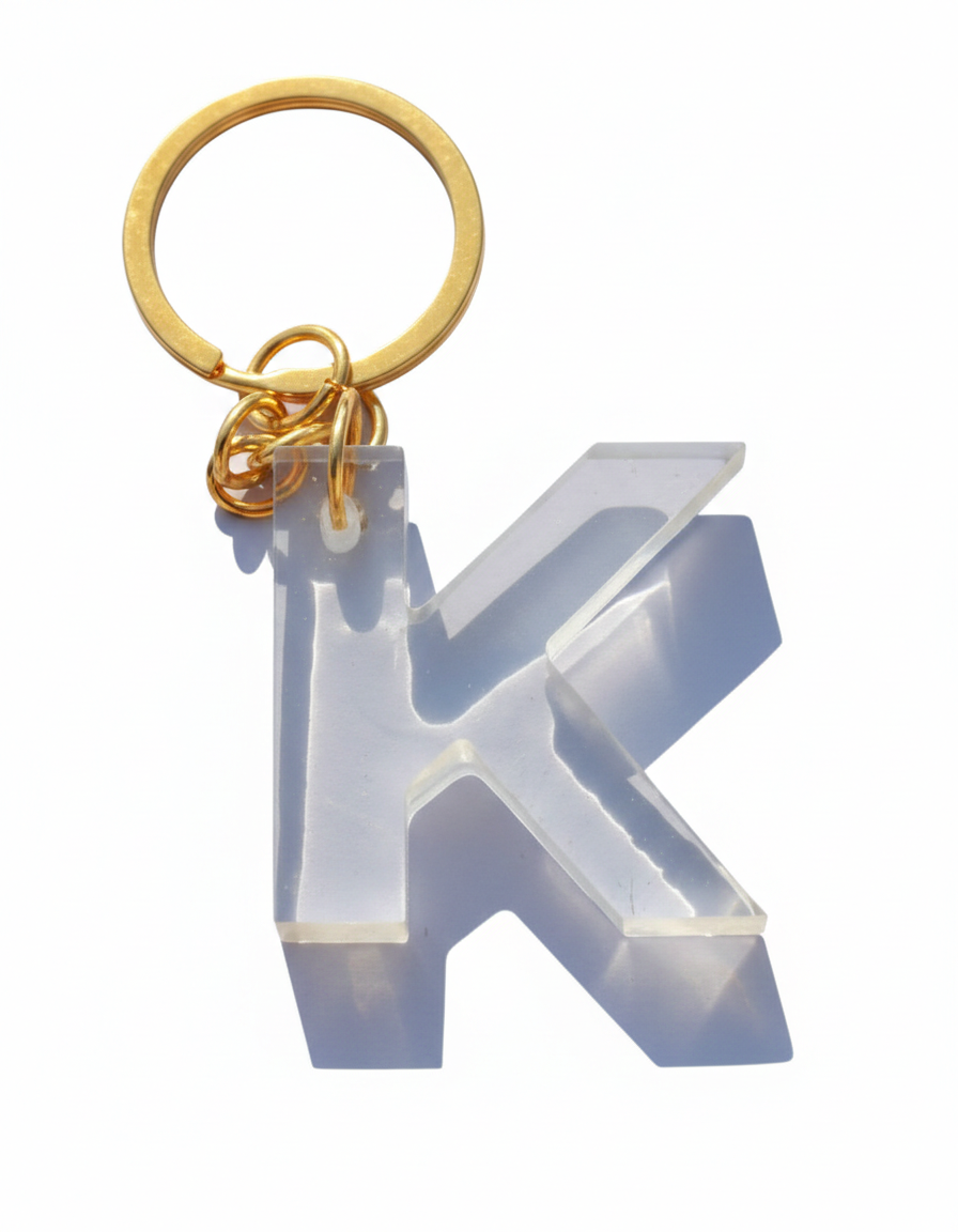 Alpha Key Chains & Hand Bag Accessories - Aqua Clear