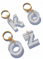 Alpha Key Chains & Hand Bag Accessories - Aqua Clear