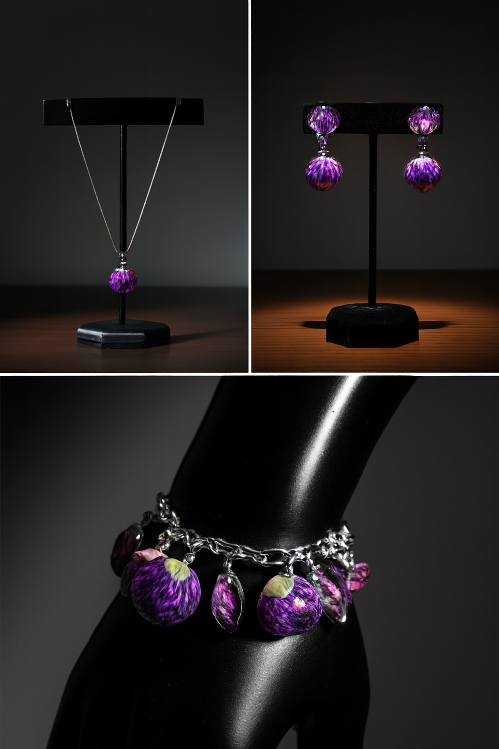 Fashion Accessory - Purple bulb Set