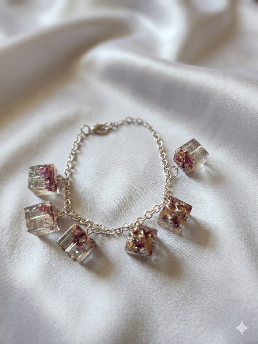 Bracelet Designer Series - Floral cubes