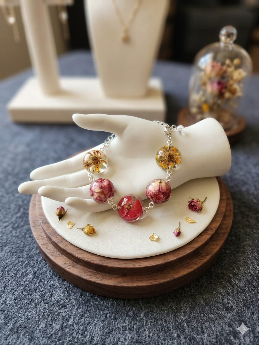 Bracelet Designer series - Flower marbles