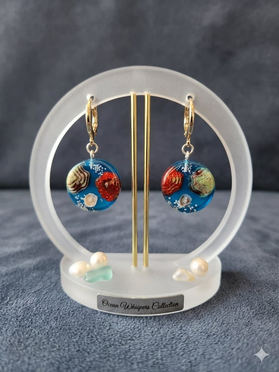 Earring Trendy series - Round Gem