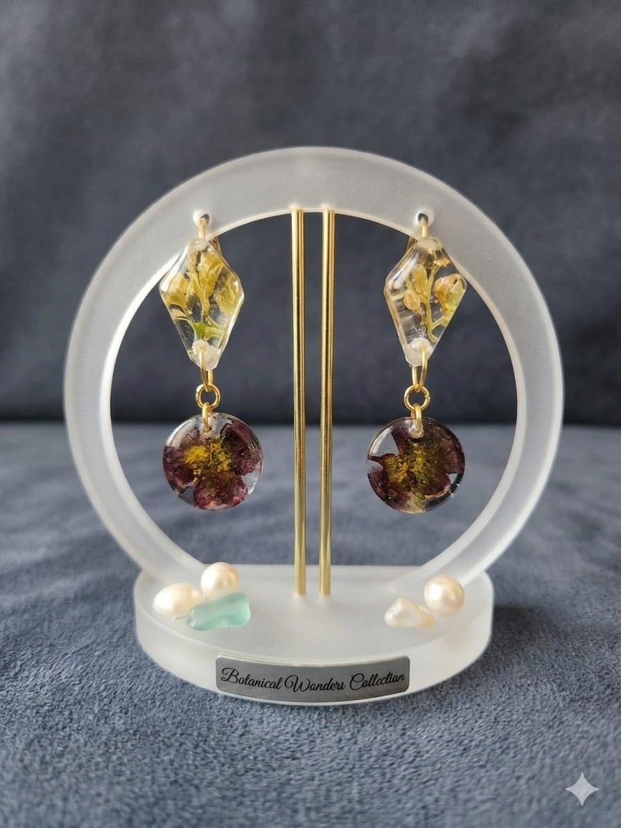 Earring Floral Series - Twin flower