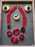 Fashion accessory - Crimson Jewellery Set - Necklace, Earring, Ring
