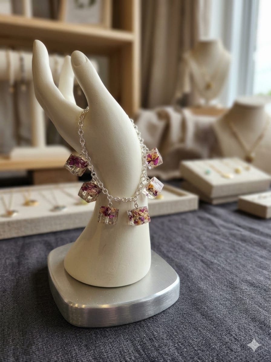 Bracelet Designer Series - Floral cubes