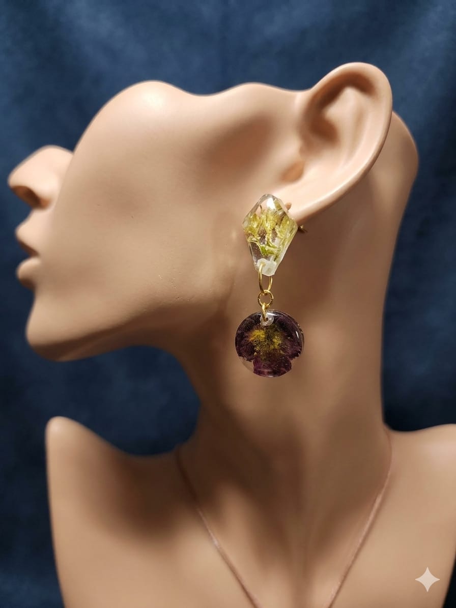 Earring Floral Series - Twin flower