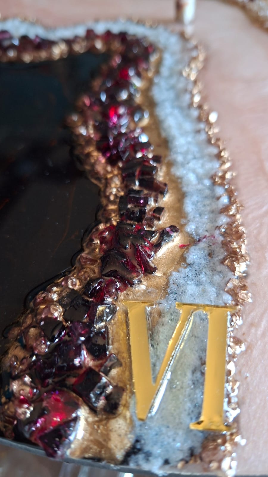 Wall Decor - Red Crystal Clock